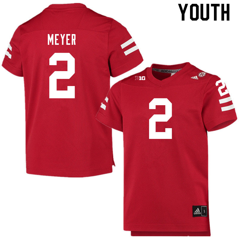 Youth #2 Kelen Meyer Nebraska Cornhuskers College Football Jerseys Sale-Scarlet - Click Image to Close